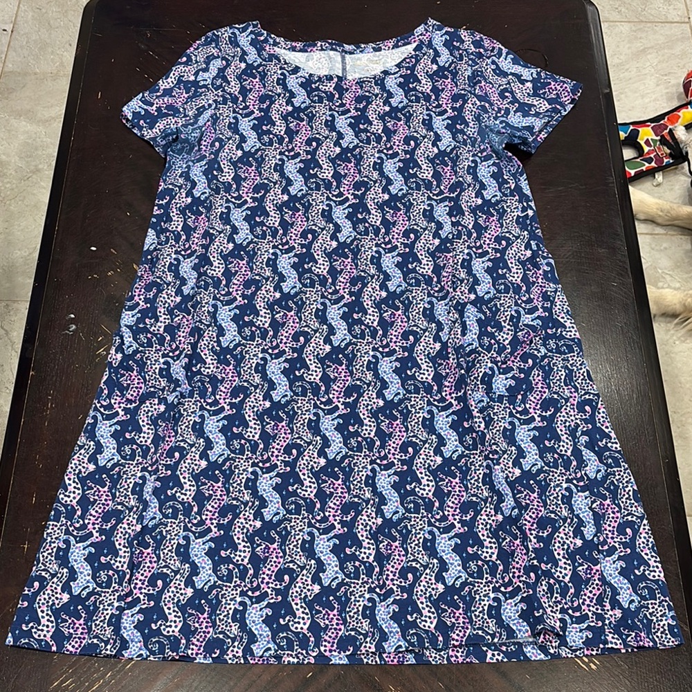 Lilly Pulitzer Blue and Pink Patterned Dress